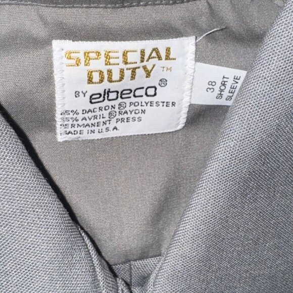 Special Duty Short Sleeve Gray Uniform Shirt Size 38 By Elbeco 65% Polyester 35% - Picture 3 of 7